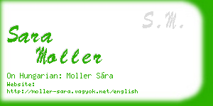 sara moller business card